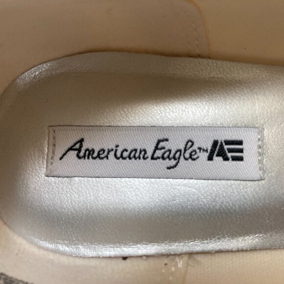 NWT: American Eagle Cream Lace Peep Toe Wedge with Cork Heel - Picture 3 of 6